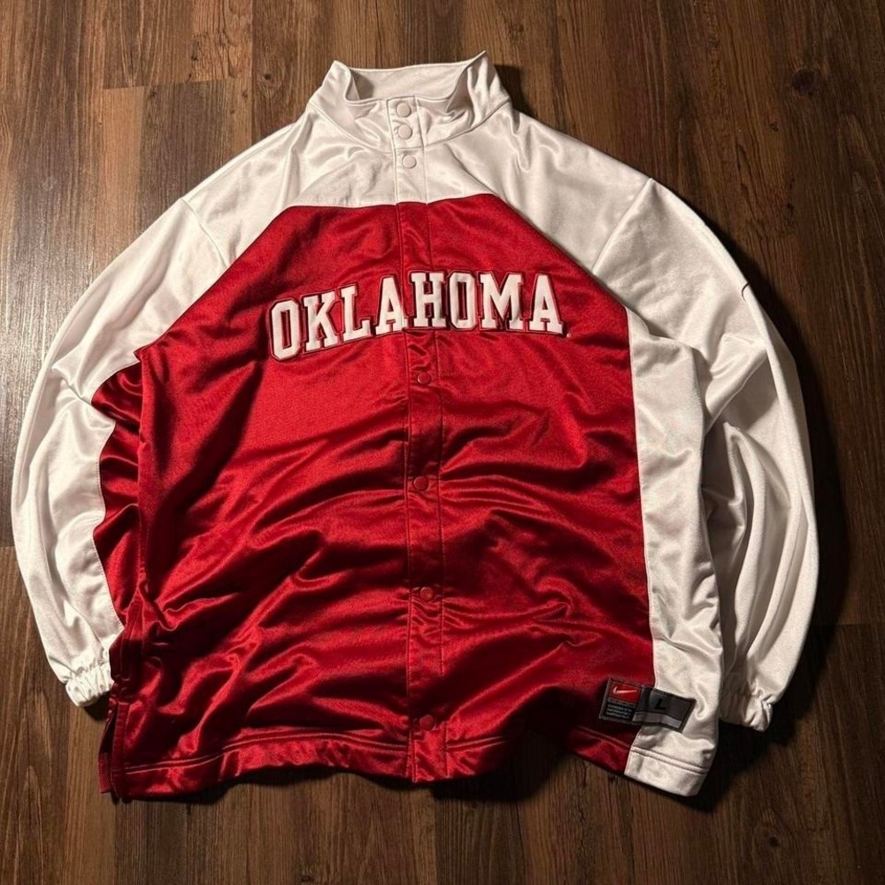 Nike Oklahoma Sooners track jacket button down
